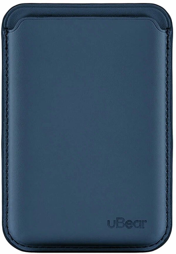 Чехол-бумажник Ubear Leather Shell Case, натуральная кожа, тёмно-синий