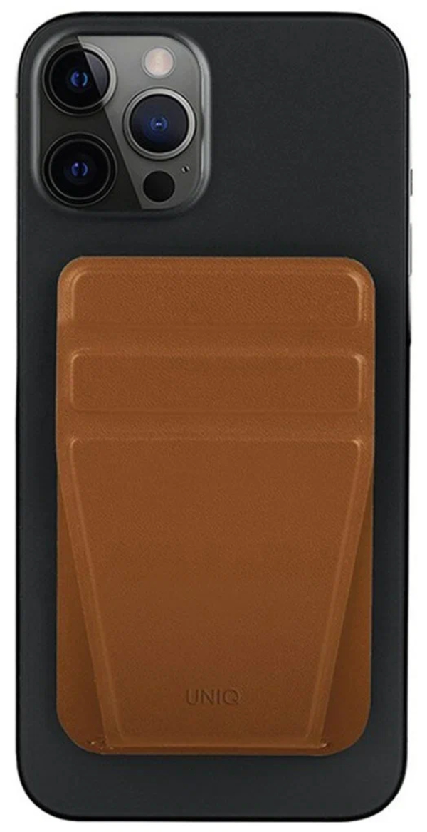 Чехол-бумажник Uniq LYFT Magnetic cardholder with Stand Brown