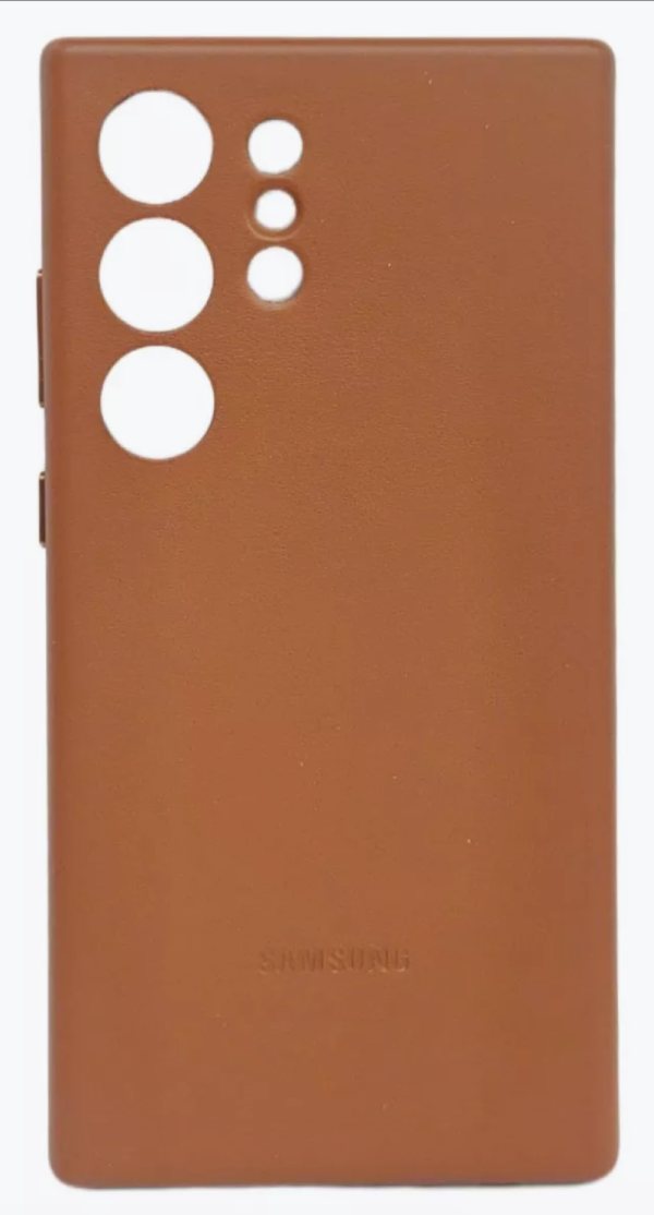 Чехол Leather case для Samsung Galaxy S24 Ultra, коричневый