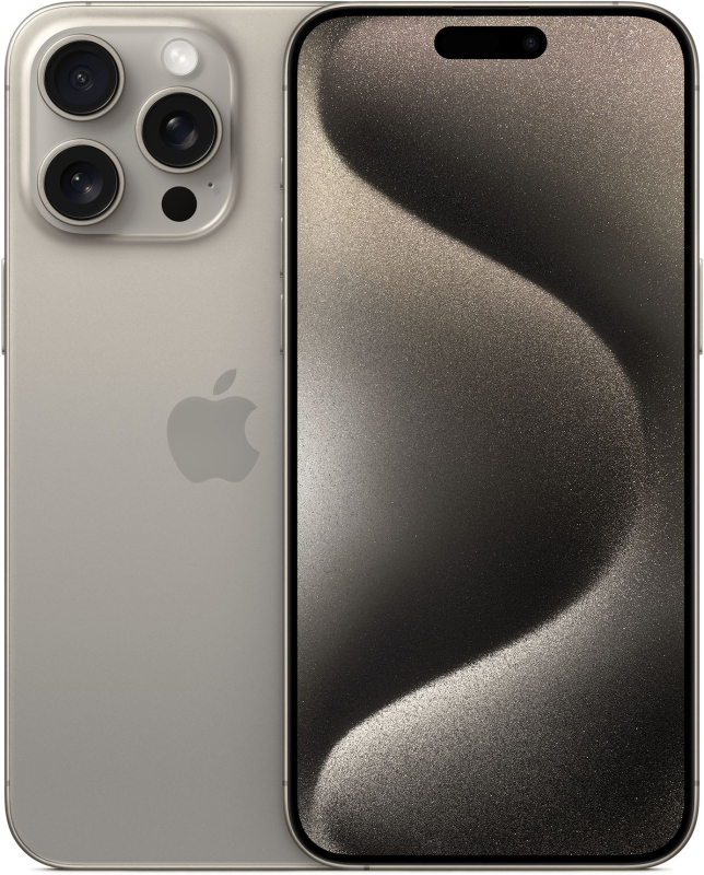 iPhone 15 Pro Max 256Gb Natural Titanium (1 sim + eSIM / 86% / без коробки / Заменен дисплей) - Б/У . . +