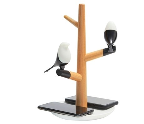 Светильник HomeTree Qis Fast Charge (YT-M1601-2WW) с беспроводной зарядкой (Light Wood)