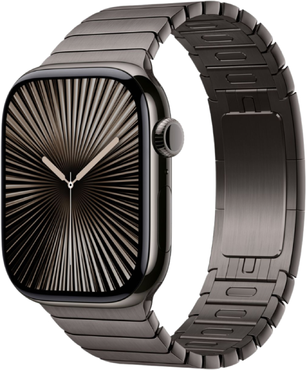 Apple Watch Series 10 GPS 42 mm, Slate Titanium Case with Stainless Steel Link Bracelet Apple (MX0M3)