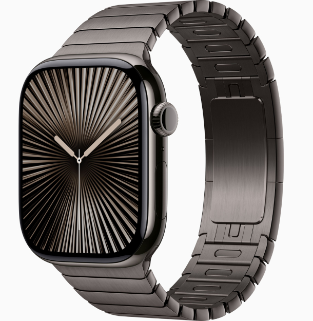 Apple Watch Series 10 GPS 46 mm, Slate Titanium Case with Stainless Steel Link Bracelet Apple (MX173)