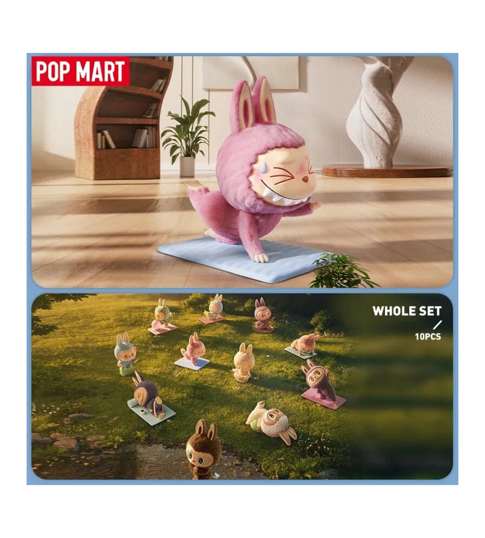 Коллекционная фигурка: брелок Labubu Lazy Yoga Figure