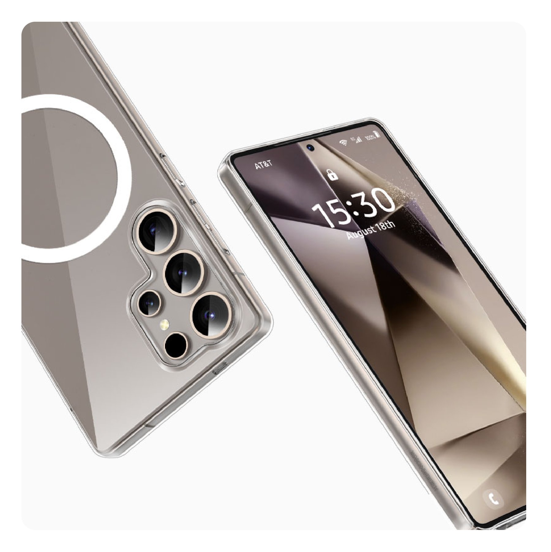 Чехол Keephone Kevilar X-Crystal MagSafe для Samsung S25 Ultra, прозрачный