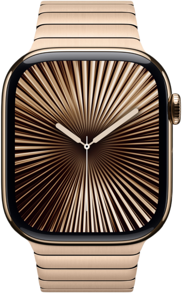 Apple Watch Series 10 GPS 42 mm, Gold Titanium Case with Stainless Steel Link Bracelet Apple