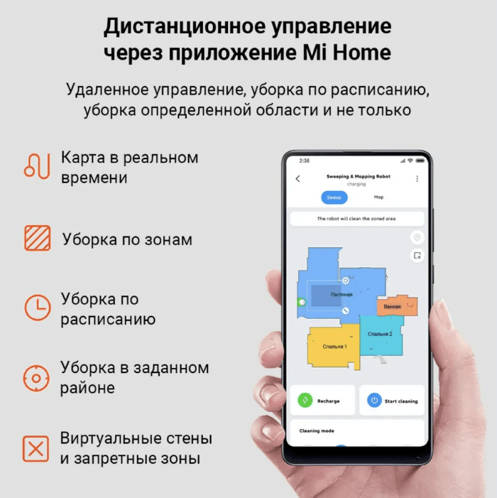 Робот-пылесос Xiaomi Lydsto G2 Inertial Navigation Sweep and Mop Robot Black