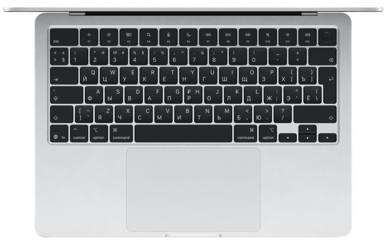 Ноутбук Apple MacBook Air 13" Silver (Early 2026) MDH94 (10C CPU/10C GPU/M5/24Гб/1Тб SSD)