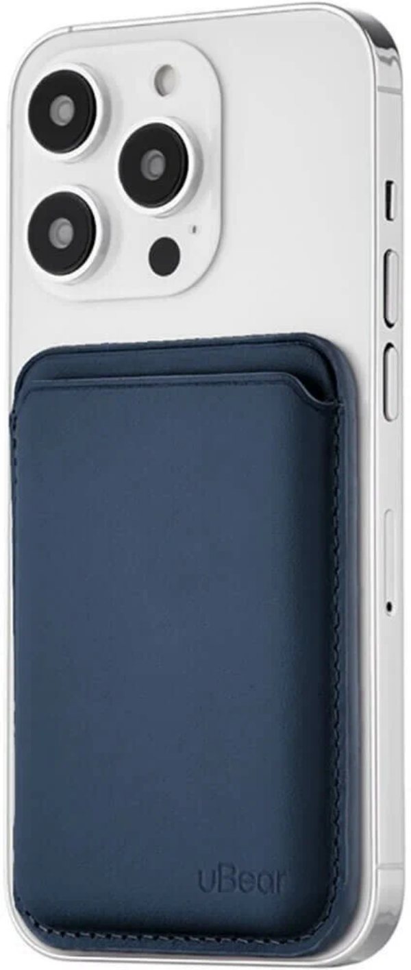 Чехол-бумажник Ubear Shell Case, эко-кожа, тёмно-синий