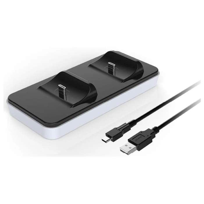 Зарядная станция Dobe для 2-х геймпадов PS5 DualSense с дисплеем (TP5-0505)