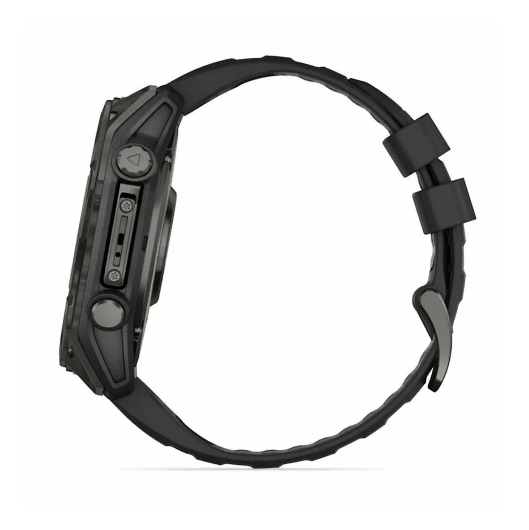 Умные часы Garmin Fenix 8, 51 мм, AMOLED Sapphire Carbon Gray DLC Titanium with Black Silicone Band